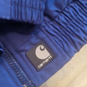 Carhartt bomber style thermal Duck Farm jacket Navy Full ZIP up NAVY BLUE